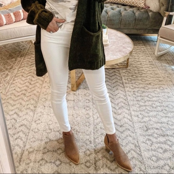 Dolce Vita Perforated Leather Ankle Booties Taupe - Picture 2 of 12